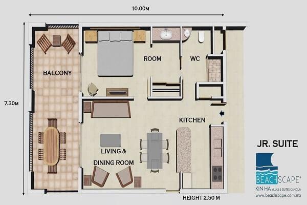 Suite de 1 recámara Vista al mar Beachscape Kin Ha Villas & Suites Cancún Suite de 1 recámara Vista al mar Beachscape Kin Ha Villas & Suites Cancún